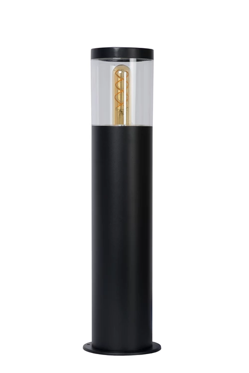 Lucide FEDOR - Bollard light - 1xE27 - IP44 - Black - turned off